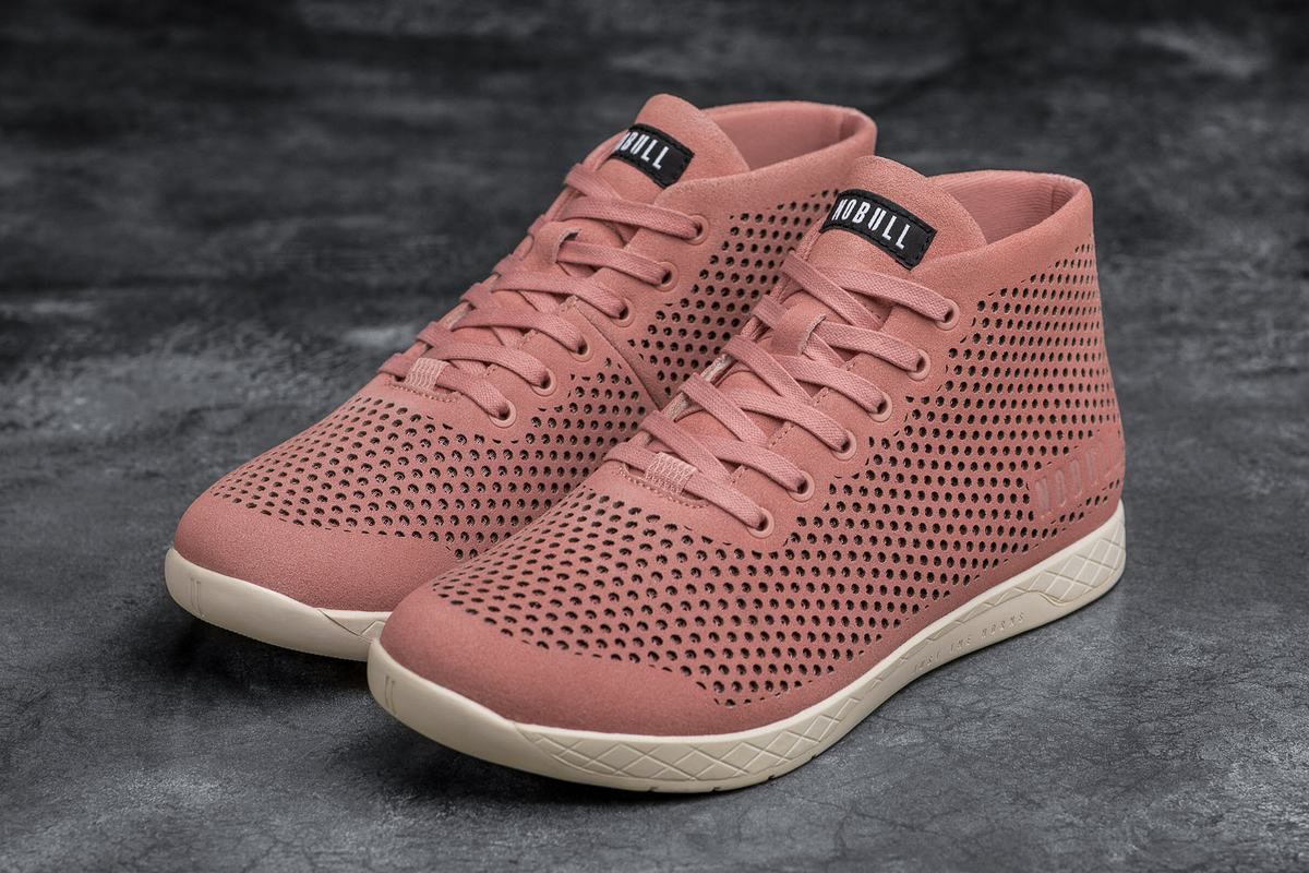 Nobull Suede Mid Men's Trainers Rose | Australia (SB4687)